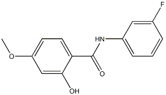 N-(3-fluorophenyl)-2-hydroxy-4-methoxybenzamide 구조식 이미지