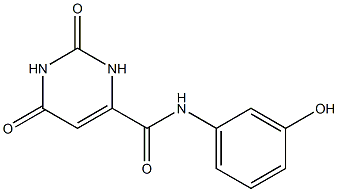 N-(3-hydroxyphenyl)-2,6-dioxo-1,2,3,6-tetrahydropyrimidine-4-carboxamide 구조식 이미지