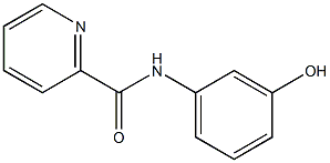 N-(3-hydroxyphenyl)pyridine-2-carboxamide 구조식 이미지