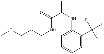 N-(3-methoxypropyl)-2-{[2-(trifluoromethyl)phenyl]amino}propanamide 구조식 이미지