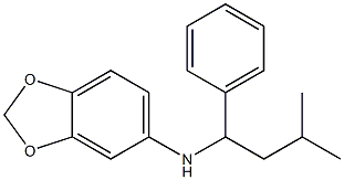 N-(3-methyl-1-phenylbutyl)-2H-1,3-benzodioxol-5-amine 구조식 이미지