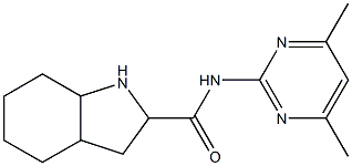 N-(4,6-dimethylpyrimidin-2-yl)-octahydro-1H-indole-2-carboxamide 구조식 이미지