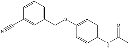 N-(4-{[(3-cyanophenyl)methyl]sulfanyl}phenyl)acetamide Structure