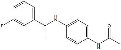 N-(4-{[1-(3-fluorophenyl)ethyl]amino}phenyl)acetamide 구조식 이미지