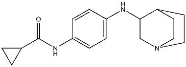 N-(4-{1-azabicyclo[2.2.2]octan-3-ylamino}phenyl)cyclopropanecarboxamide 구조식 이미지