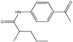 N-(4-acetylphenyl)-2-methylpentanamide 구조식 이미지