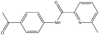N-(4-acetylphenyl)-6-methylpyridine-2-carboxamide Structure