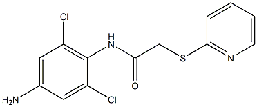 N-(4-amino-2,6-dichlorophenyl)-2-(pyridin-2-ylsulfanyl)acetamide 구조식 이미지