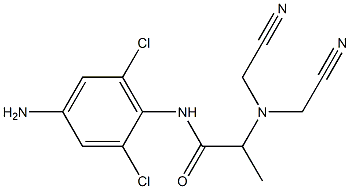 N-(4-amino-2,6-dichlorophenyl)-2-[bis(cyanomethyl)amino]propanamide Structure
