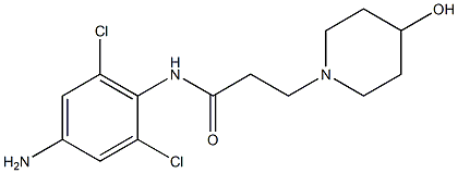 N-(4-amino-2,6-dichlorophenyl)-3-(4-hydroxypiperidin-1-yl)propanamide 구조식 이미지