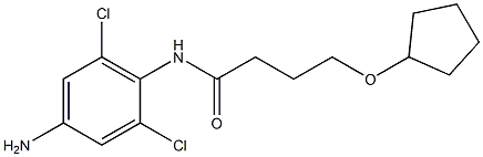 N-(4-amino-2,6-dichlorophenyl)-4-(cyclopentyloxy)butanamide 구조식 이미지