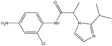 N-(4-amino-2-chlorophenyl)-2-[2-(propan-2-yl)-1H-imidazol-1-yl]propanamide 구조식 이미지