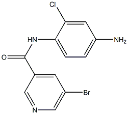 N-(4-amino-2-chlorophenyl)-5-bromopyridine-3-carboxamide 구조식 이미지