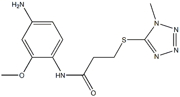 N-(4-amino-2-methoxyphenyl)-3-[(1-methyl-1H-1,2,3,4-tetrazol-5-yl)sulfanyl]propanamide 구조식 이미지