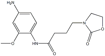 N-(4-amino-2-methoxyphenyl)-4-(2-oxo-1,3-oxazolidin-3-yl)butanamide 구조식 이미지