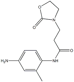 N-(4-amino-2-methylphenyl)-3-(2-oxo-1,3-oxazolidin-3-yl)propanamide 구조식 이미지