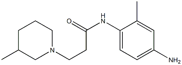 N-(4-amino-2-methylphenyl)-3-(3-methylpiperidin-1-yl)propanamide Structure