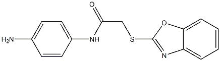 N-(4-aminophenyl)-2-(1,3-benzoxazol-2-ylsulfanyl)acetamide 구조식 이미지