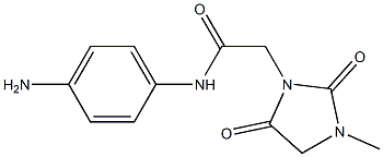 N-(4-aminophenyl)-2-(3-methyl-2,5-dioxoimidazolidin-1-yl)acetamide 구조식 이미지