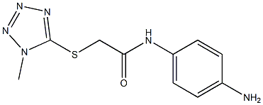 N-(4-aminophenyl)-2-[(1-methyl-1H-1,2,3,4-tetrazol-5-yl)sulfanyl]acetamide 구조식 이미지