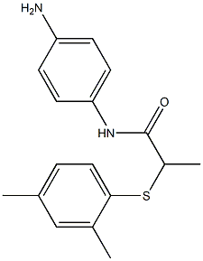 N-(4-aminophenyl)-2-[(2,4-dimethylphenyl)sulfanyl]propanamide Structure