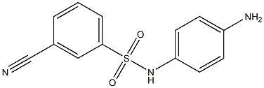 N-(4-aminophenyl)-3-cyanobenzene-1-sulfonamide 구조식 이미지