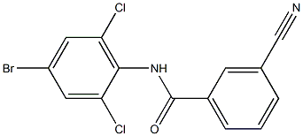 N-(4-bromo-2,6-dichlorophenyl)-3-cyanobenzamide 구조식 이미지