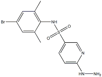 N-(4-bromo-2,6-dimethylphenyl)-6-hydrazinylpyridine-3-sulfonamide Structure