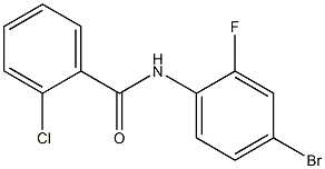 N-(4-bromo-2-fluorophenyl)-2-chlorobenzamide 구조식 이미지