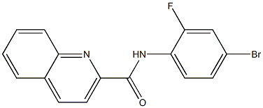 N-(4-bromo-2-fluorophenyl)quinoline-2-carboxamide 구조식 이미지