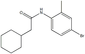 N-(4-bromo-2-methylphenyl)-2-cyclohexylacetamide 구조식 이미지