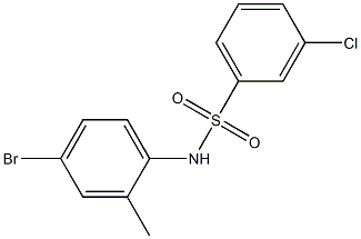 N-(4-bromo-2-methylphenyl)-3-chlorobenzene-1-sulfonamide 구조식 이미지