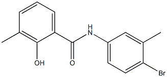 N-(4-bromo-3-methylphenyl)-2-hydroxy-3-methylbenzamide 구조식 이미지