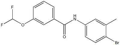 N-(4-bromo-3-methylphenyl)-3-(difluoromethoxy)benzamide 구조식 이미지