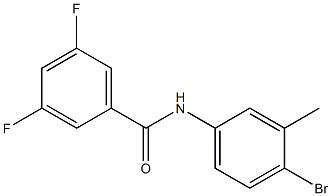 N-(4-bromo-3-methylphenyl)-3,5-difluorobenzamide 구조식 이미지