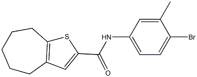 N-(4-bromo-3-methylphenyl)-4H,5H,6H,7H,8H-cyclohepta[b]thiophene-2-carboxamide Structure