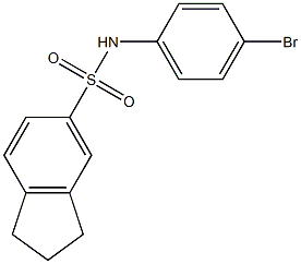 N-(4-bromophenyl)-2,3-dihydro-1H-indene-5-sulfonamide 구조식 이미지