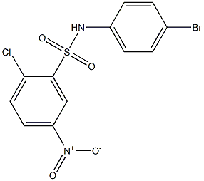 N-(4-bromophenyl)-2-chloro-5-nitrobenzene-1-sulfonamide 구조식 이미지