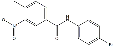 N-(4-bromophenyl)-4-methyl-3-nitrobenzamide 구조식 이미지