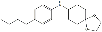 N-(4-butylphenyl)-1,4-dioxaspiro[4.5]decan-8-amine 구조식 이미지