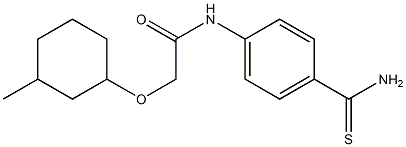 N-(4-carbamothioylphenyl)-2-[(3-methylcyclohexyl)oxy]acetamide Structure