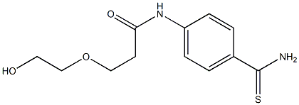 N-(4-carbamothioylphenyl)-3-(2-hydroxyethoxy)propanamide 구조식 이미지