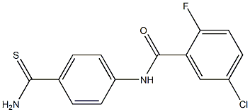 N-(4-carbamothioylphenyl)-5-chloro-2-fluorobenzamide 구조식 이미지