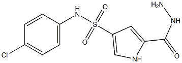 N-(4-chlorophenyl)-5-(hydrazinocarbonyl)-1H-pyrrole-3-sulfonamide 구조식 이미지