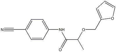 N-(4-cyanophenyl)-2-(furan-2-ylmethoxy)propanamide 구조식 이미지