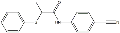 N-(4-cyanophenyl)-2-(phenylsulfanyl)propanamide 구조식 이미지