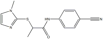 N-(4-cyanophenyl)-2-[(1-methyl-1H-imidazol-2-yl)sulfanyl]propanamide 구조식 이미지