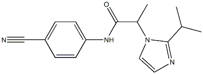 N-(4-cyanophenyl)-2-[2-(propan-2-yl)-1H-imidazol-1-yl]propanamide 구조식 이미지