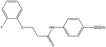 N-(4-cyanophenyl)-3-(2-fluorophenoxy)propanamide 구조식 이미지