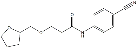 N-(4-cyanophenyl)-3-(oxolan-2-ylmethoxy)propanamide 구조식 이미지